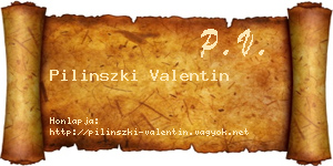 Pilinszki Valentin névjegykártya